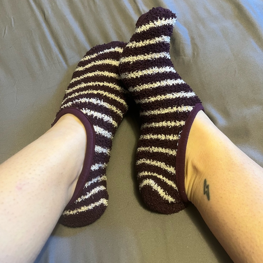 Cozy Striped Fuzzy Socks